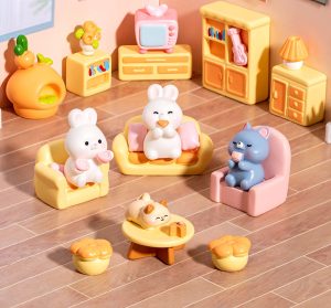16pc Micro DIY Cartoon Mini Furniture Set–Kawaii Dollhouse Desk Decor