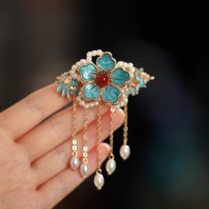 Handmade Blue Tassel Hairpin From The Ming Dynasty Of China
