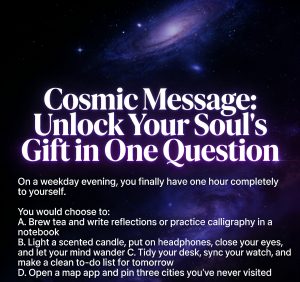 Cosmic Message: Unlock Your Soul's Gift in One Question